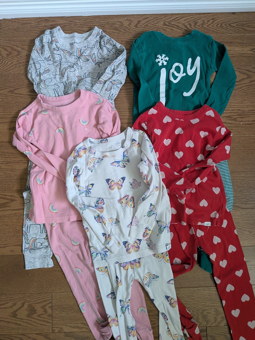 GAP Kids Pajama Sets - Pink, White, Red, Green, Gray